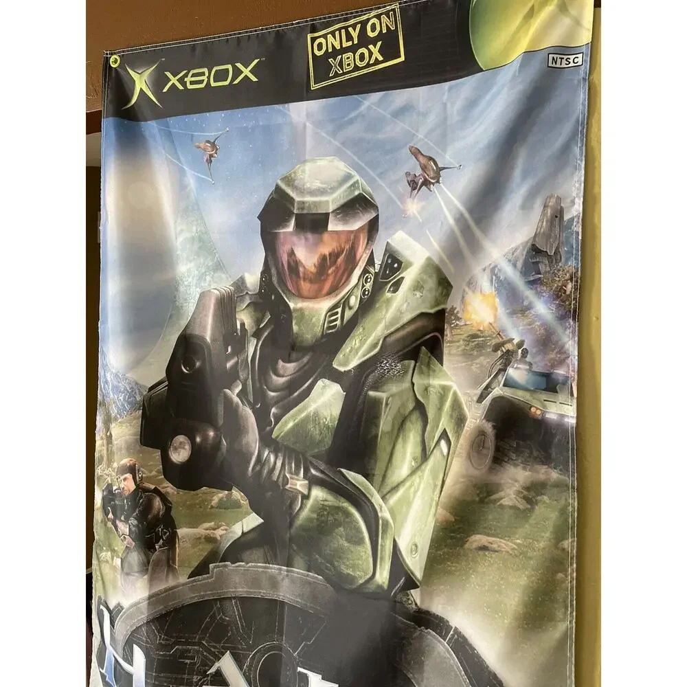 Halo Combat Evolved 5ft Flag Microsoft XBOX 2004 Poster Bungie Master Chief